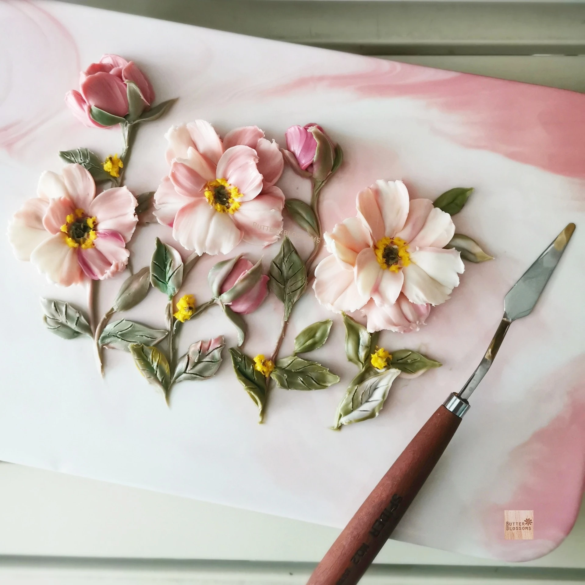 ButterAndBlossoms Sculpture Painting Course สอนทำเค้ก รับทำเค้ก เค้กแต่งงาน